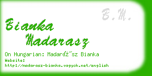 bianka madarasz business card